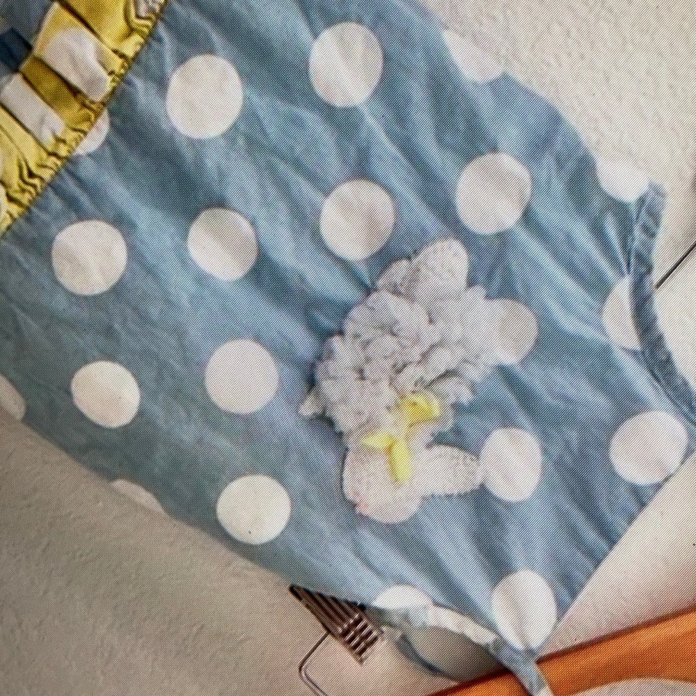 Cute ruffle bunny polka dots blouse
